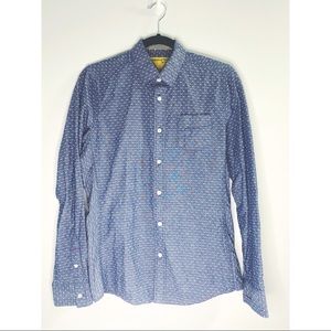Descendant of Thieves by Dres Ladro Blue Patterned Shirt